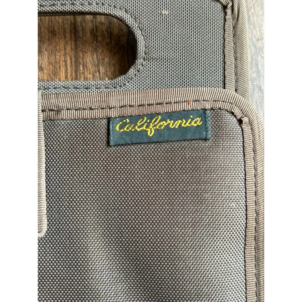 Vintage California brown canvas wallet clutch